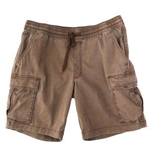Lands’ End Cargo Shorts Size L 36-38 Faded Brown Utility Workwear Casual